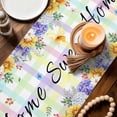 thumbnail image 3 of Spring Wildflowers Table Runner 70 Inches, Watercolor Floral Leaf Colorful Plaid Bed Runner Dresser Scarves Tabletop for Indoor Outdoor Parties/Ceremony/Banquet, 13" x 70", 3 of 8