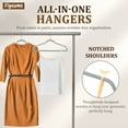 thumbnail image 5 of Premium Velvet Hangers 30 Pack, Heavy Duty Study Gray Hangers for Coats, Pants & Dress Clothes - Non Slip Clothes Hanger Set - Space Saving Felt Hangers for Clothing, 5 of 6