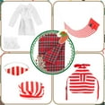 thumbnail image 4 of 12 PCS Elf Accessories, Sleeping Bag Set with Christmas Plaid Sleeping Bag, White Bathrobe, Glass, Apron, The Shelf Kit for Elf Doll Decorations, 4 of 7