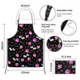 thumbnail image 3 of Pioneer Flower Floral Print Pattern Apron-Garden Aprons for Women with Pockets-Cotton Linen Waterproof Kitchen Cooking Gardening Aprons Adjustable for Kitchen,Cooking,BBQ and Salon 33x27 Inch, 3 of 4