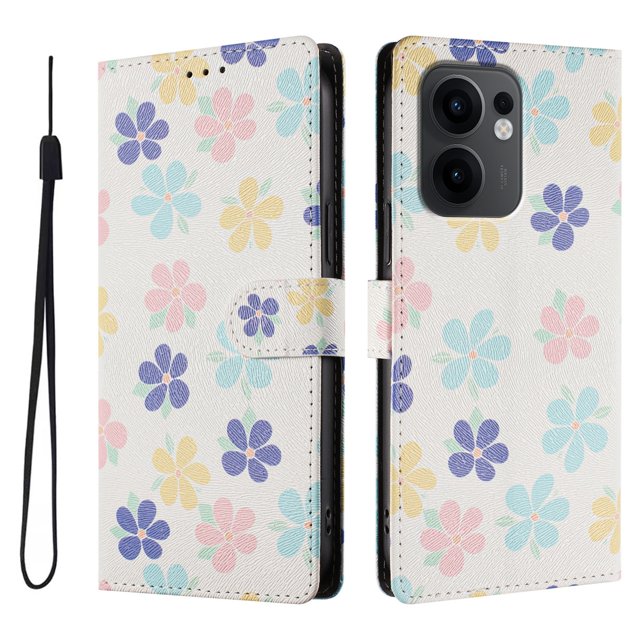 FOXDOCK Funda Tipo Cartera para OPPO Reno 13F con Soporte y Correa – Diseño de Patrones Lindos