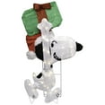 thumbnail image 2 of Peanuts Christmas 32" Prelit Snoopy Holding Present Outdoor Decoration - Clear Lights, 2 of 8