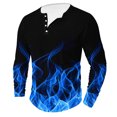 thumbnail image 1 of Blusas y camisas de manga larga con cuello redondo para hombre, estilo casual, cuello redondo, estampado, para fitness, deportes, manga larga, blusa de poliéster., 1 of 4