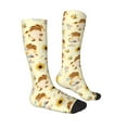thumbnail image 4 of Lsque Watercolor Bee Honey Honeycomb Bee Printed Crew Socks Men's Women's LightWeight Thin Casual Calf Socks ,Knee High Socks,Cotton Socks, 4 of 9