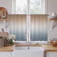 thumbnail image 2 of Brown Grey Ombre Kitchen Curtains, Modern Abstract Art Aesthetics Light Filtering Window Curtain Panels, 2Pcs Rod Pocket Window Treatments Set for RV Dining Room Study Room 42x45 Inches, 2 of 9