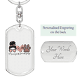 thumbnail image 2 of Momlife Love Dog  Stainless Steel or 18k Gold Premium Swivel Dog Tag Keychain, 2 of 10
