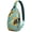 Greenish-blue-6, variant on Sunflower and Bee Design Crossbody Bag Vintage Floral Shoulder Backpack Anti-Theft & Versatile for Hikers, Bikers, Travelers