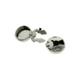 thumbnail image 1 of Round Men Cufflinks Cuff Button Covers Business Cove Suit Suit 2 Pieces Men Gift Silver, 1 of 9
