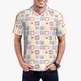 thumbnail image 2 of Balery Cat And Rabbit Printed Men’s Short Sleeve Polo Shirt, Midweight Men's Shirt,Golf Polo shirts -Medium, 2 of 8