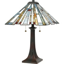 Ashley Harbour Tiffany 24.75" 2-Lights Table Lamps with Product Electrical Medium Base, Bronze