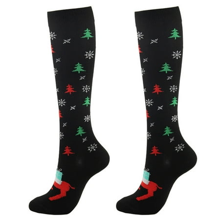 

Raeneomay Socks for Women Discount Clearance Unisex Adults Cartoon Christmas Print 3D Socks Warm Pressure Stockings