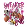 thumbnail image 2 of Pink Sneaker Girl Graphic Tees Women's Casual Crew Neck Cotton Dropped Shoulder Short Sleeve T-shirt The pattern on the back Summer Loose and Comfortable Streetwear Tops Country Concert outfits Shirt, 2 of 7