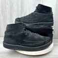 thumbnail image 1 of Ni - ke Ni - ke Air Jordan 2 Retro Deconstructed Triple Black Mens 10 Suede Shoes Sneakers, 1 of 5