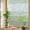 Sage, White, Green, variant on Window Privacy Film for Home Office Static Cling, Sage Green Striped Decorative Stained Glass Window Film for Large Sliding Door Modern Farmhouse Stripes Elegant 29.5 x 118 Inches