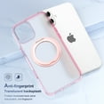 thumbnail image 6 of ELEHOLD Case for iPhone 16 Plus, Magnetic Shockproof Transparent Case with 360° Ring Kickstand,Pink, 6 of 10