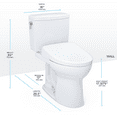 thumbnail image 2 of TOTO® WASHLET®+ Drake® II 1G® Two-Piece Elongated 1.0 GPF Toilet and WASHLET®+ S7 Contemporary Bidet Seat, Cotton White - MW4544726CUFG#01, 2 of 5