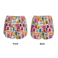 thumbnail image 3 of Rateoe Cute Doodles Printed 2 in 1 Women's Workout Shorts for Athletic Gym Running Shorts with Phone Pockets-Small, 3 of 7