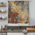thumbnail image 4 of Brown Gray Sheer Curtains 45 Inch Length, Light Filtering Voile Curtain Panel, Rustic Abstract Gradient Mottled Texture Rod Pocket Drapes Window Treatments for Living Room Bedroom 52"x45", 4 of 9
