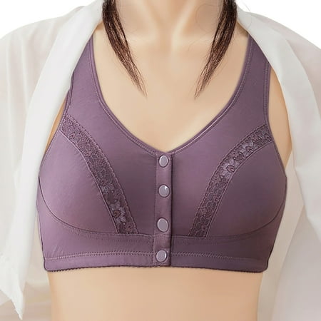 Pavied Nursing Bras Wireless Bras Sports Bra Womens No Steel Ring French Womens Front Close Bra T Back Plus Size Seamless Unlined Bra For Large Bust Lactation Underwear Push Up Bra Seamless Bras B G