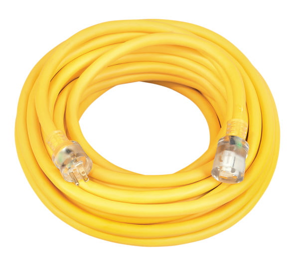 50' Extension Cord 10 Gauge Heavy Duty Grounded Lit End 10/3 AWG Ft Feet 