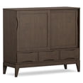 thumbnail image 2 of Harper 48"Wide Solid Hardwood Modern Medium Storage Cabinet in Walnut Brown, 2 of 11