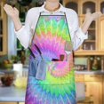 thumbnail image 6 of Colorful Tie Dye Pattern Apron-Garden Aprons for Women with Pockets-Cotton Linen Waterproof Kitchen Cooking Gardening Aprons Adjustable for Kitchen,Cooking,BBQ and Salon 33x27 Inch, 6 of 7
