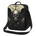 thumbnail image 1 of Fotbe Vintage Winged Rose Skull Lonchera Bolsa de Almuerzo para Hombres y Mujeres, Lonchera de Gran Capacidad, Bolsa de Almuerzo Reutilizable, Bolsa Térmica Aislante, 1 of 7