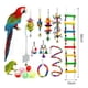 thumbnail image 3 of de juguetes para loros de 15 piezas, escalera para mascotas, columpio para pájaros, juguetes para masticar, suministros para mascotas, juguete Yinane  Juguetes para loros, 3 of 8