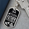thumbnail image 6 of The Father Stainless Steel or 18k Gold Premium Swivel Dog Tag Keychain, 6 of 10
