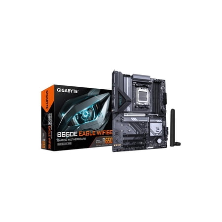 GIGABYTE B650E EAGLE WIFI6E AMD AM5 LGA 1718 E-ATX Motherboard, Supports AMD Ryzen 9000/8000/7000 Series Processors, DDR5, 8+2+2 Total Power Phase, 3x M.2, PCIe 5.0, USB 3.2 Gen 1 Type-C, Wi-Fi 6E, 2