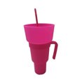 thumbnail image 1 of Moyic Taza de paja multifuncional con asa para beber y picar fácilmente palomitas de maíz taza de bebidas taza de palomitas de maíz taza Barra de herramientas Rosa (Sólido) 901-1000ml, 1 of 6