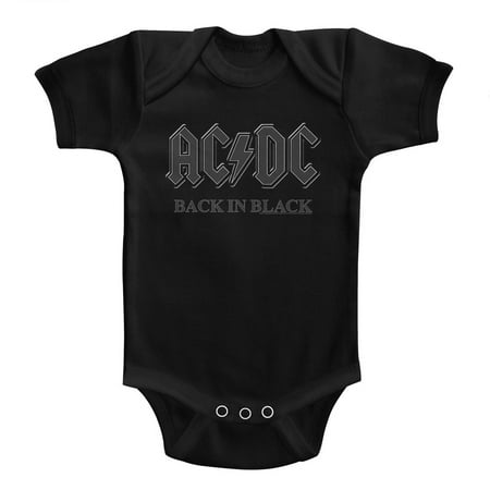 

AC/DC Back In Black-Black Infant Baby Romper T-Shirt