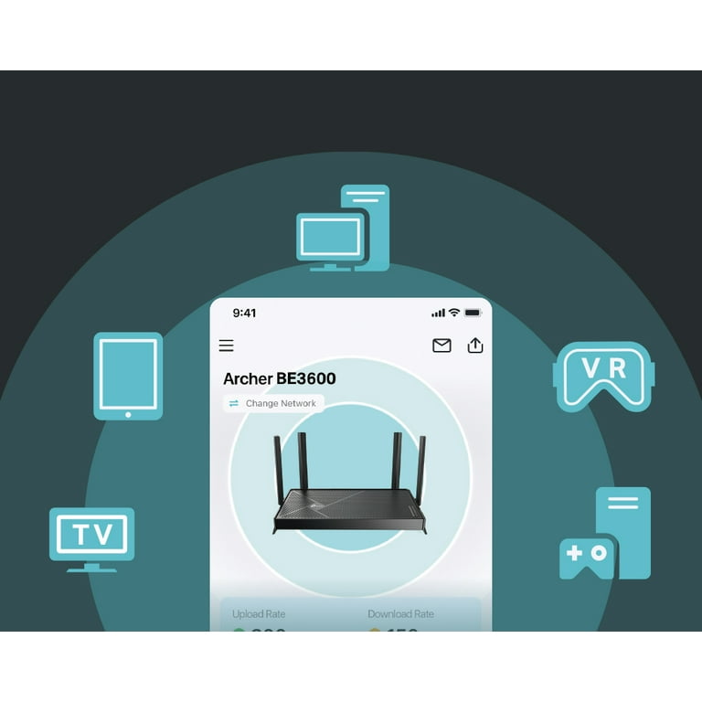 TP-Link Dual-Band BE3600 WiFi 7 Router with dual 2.5Gbps