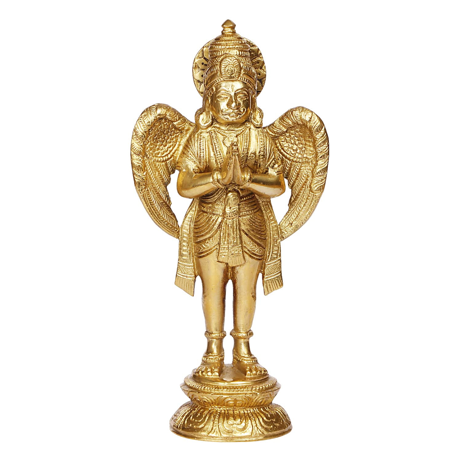 Brass World Brass Garuda Idol Statue Vishnu's Vehicle Eagle Bird Murti