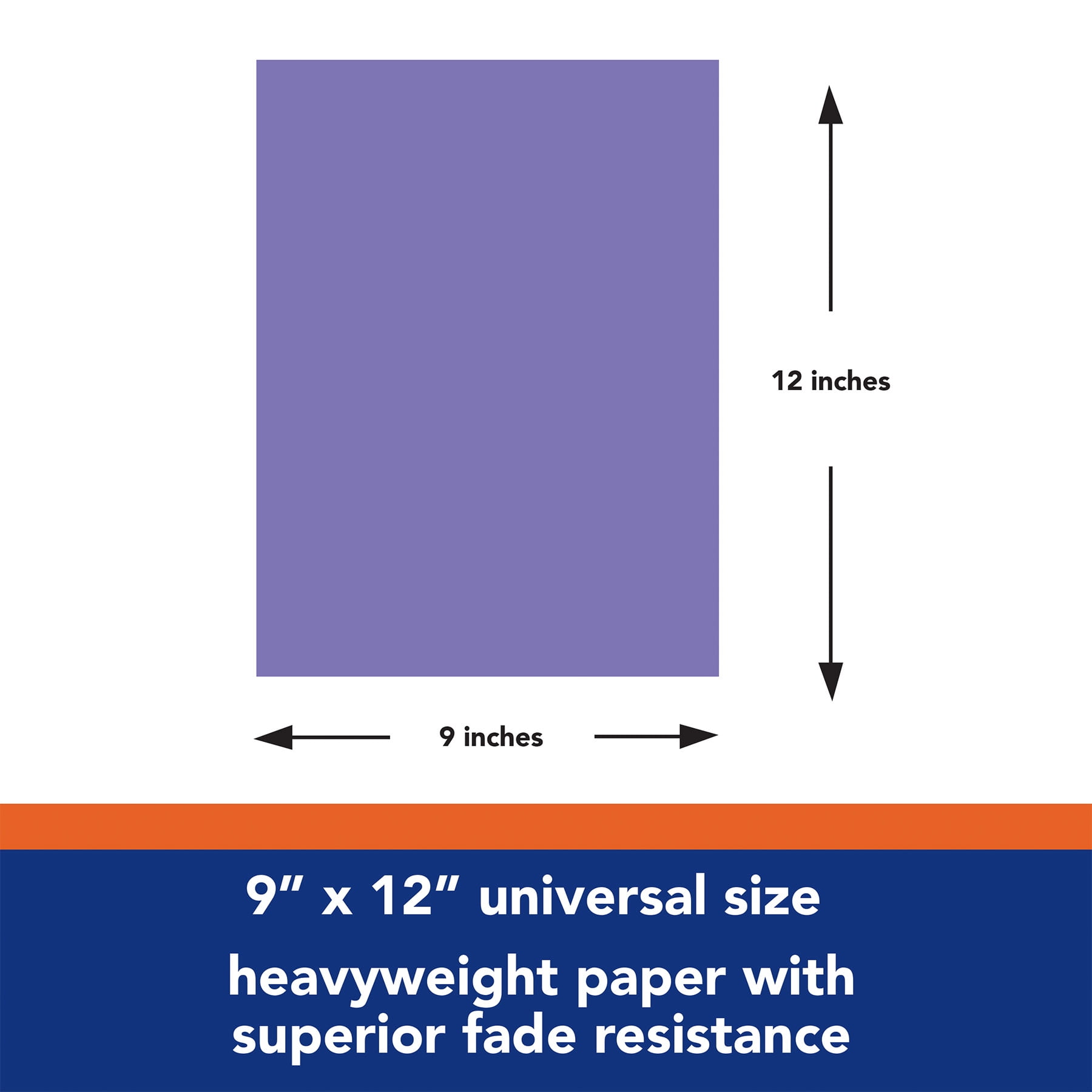 Tru-Ray Construction Paper, Heavyweight, Violet, 9" x 12", 50 Sheets Per Pack, 5 Packs