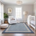 thumbnail image 6 of Addison Rugs Mayfield Premium Machine Washable Transitional Stripes Navy Rectangle Rug, 5' x 7'6", 6 of 6