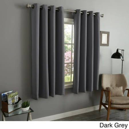 Aurora Home 54 Inch Thermal Insulated Blackout Grommet Top Curtain