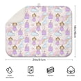 thumbnail image 2 of Princess Rainbow Castle Pattern Dish Drying Mat for Kitchen 1 Pack, Ultra Absorbent Microfiber Dishes Drainer Mats,18"x24", 2 of 4
