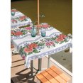 thumbnail image 3 of Square Outdoor Tablecloth with Umbrella Hole Red Roses Floral Outside Table Cloth Waterproof Patio Table Cover Farmhouse Botanical Flowers Zipper Tablecloths for Picnic Party Camping 60x60 Inch, 3 of 8