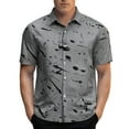 thumbnail image 2 of Afdoent Men's Casual Shirts Male Short Sleeve Tropical Button Down Shirts Summer Beach Shirt Beach Vacation Shirt, 2 of 3