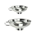 thumbnail image 1 of Hearth & Gear Stainless Steel Kitchen Funnel Wide Mouth Purpose Funnel For Cooking Baking Oil Dressing Syrup Liquid Transfer Durable Household Tool Mini Funnel Cake Ring Squish Bowls Bottle Funnel, 1 of 5