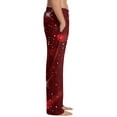 thumbnail image 3 of Fgvctg Mens Valentine's Day Pajamas Comfy Sleepwear Wide Leg Pajama Heart Print High Waisted Pj Pants Oversized Spring Drawstring Lounge Pants with Pockets Purple Pink XL, 3 of 6
