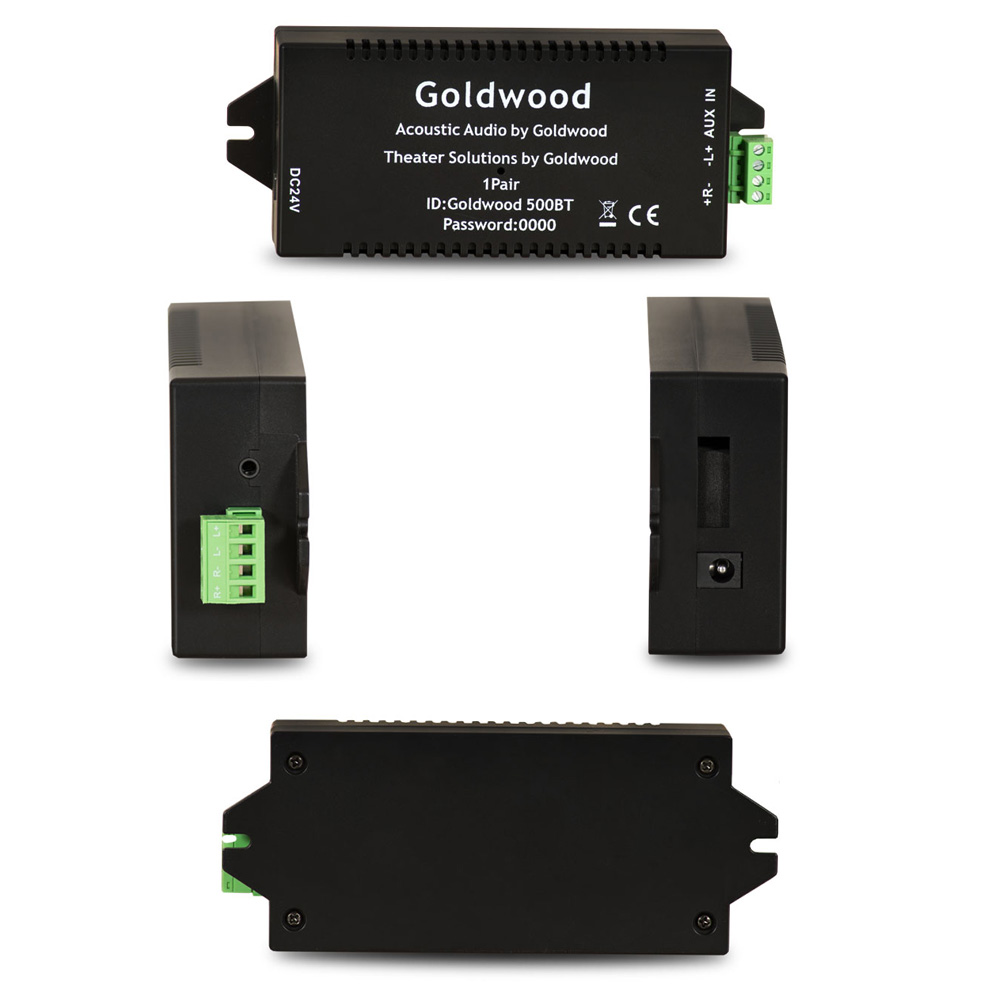 GOLDWOOD BT500 Bluetooth Speaker Power Amplifier for 2 Home Speakers - image 2 of 3