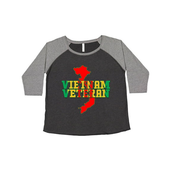 Inktastic Vietnam Veteran in Green Gold and Red Women's Plus Size T-Shirt