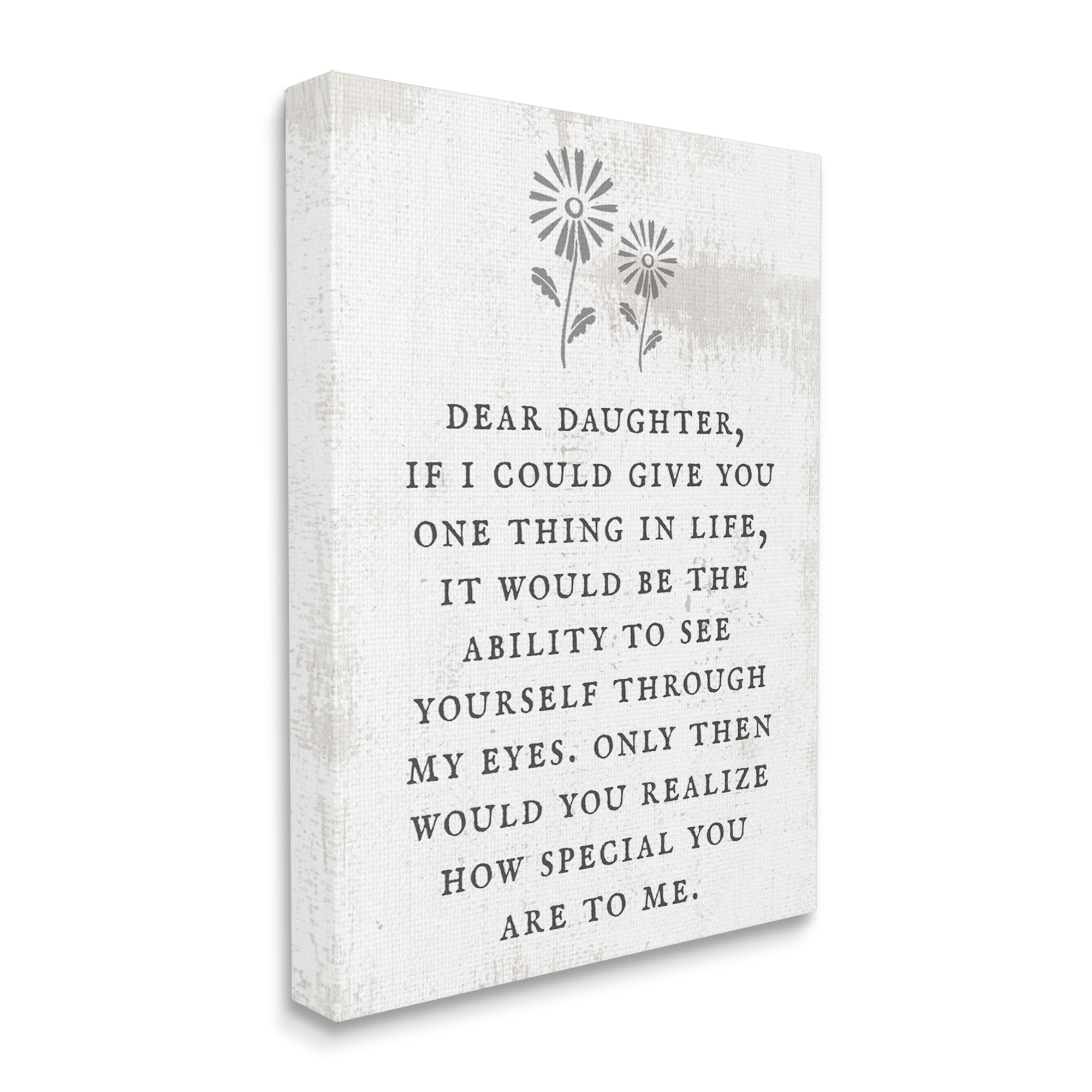 Stupell Industries Dear Daughter How Special You Are Phrase Rustic Flower, 30 x 40, Design by Daphne Polselli