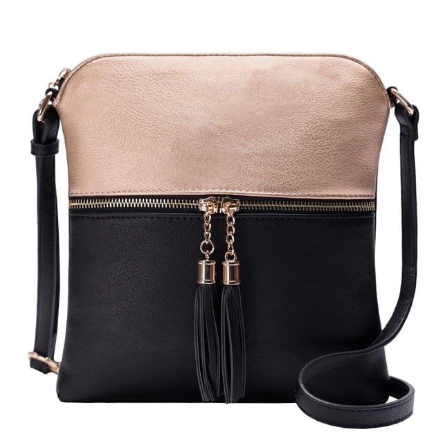 Solene Bolso Bandolera Mediano Ligero para Mujer con Borla, Bolsos Bandolera de Tamaño Perfecto para Uso Diario, Viajes