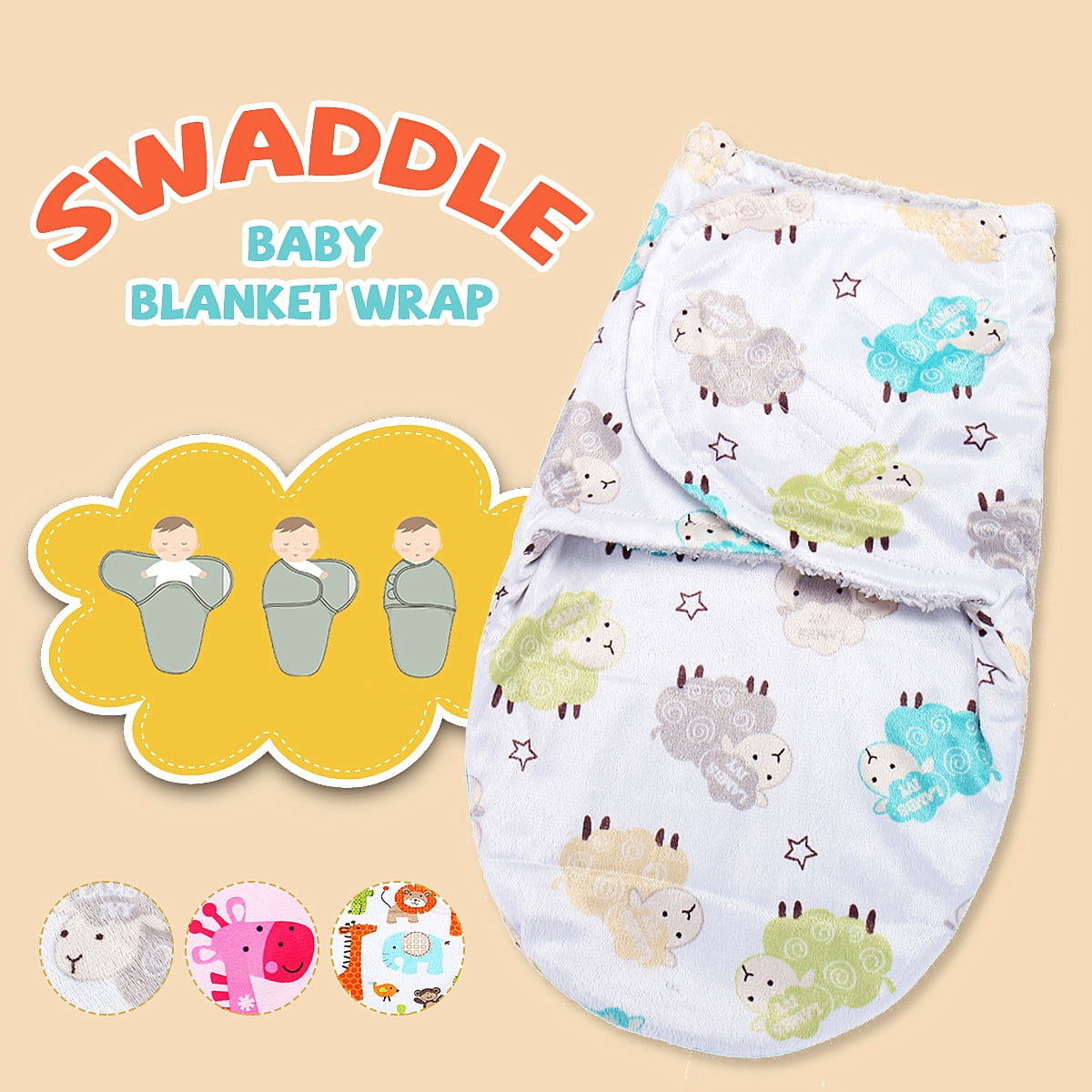 Baby Swaddle Blanket Hip Healthy Swaddling Wrap Newborn Baby Sleep Bag