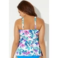 thumbnail image 3 of Swimsuits for All Women's Plus Size V-Neck Twist Tankini Top, 3 of 5