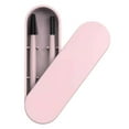thumbnail image 1 of 1 juego de cepillos de silicona para cejas y pestañas, prácticos peines para pestañas, color rosa, 1 of 5