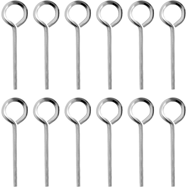 HUGFEGWE 12Pcs 1/8" Hex Dogging Key Standard with Full Loop, Allen Wrench Door Key for Push Bar Panic Exit Devices Crash Bar Gym door solid Metal - Silver CA919-80564